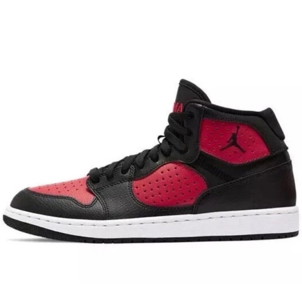 NEW Jordan Access Bred Nike Mens Mid-Top Shoes Sneaker Black Red AR3762-006 11.5